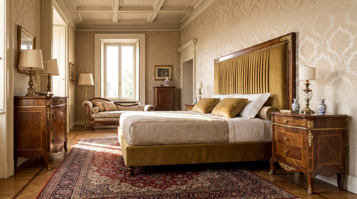 Bett mit hohem Kopfteil: Abstand zur Wand und Wandbefestigung