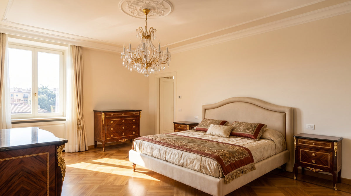 Deckenleuchte im Schlafzimmer: Position über oder neben dem Bett