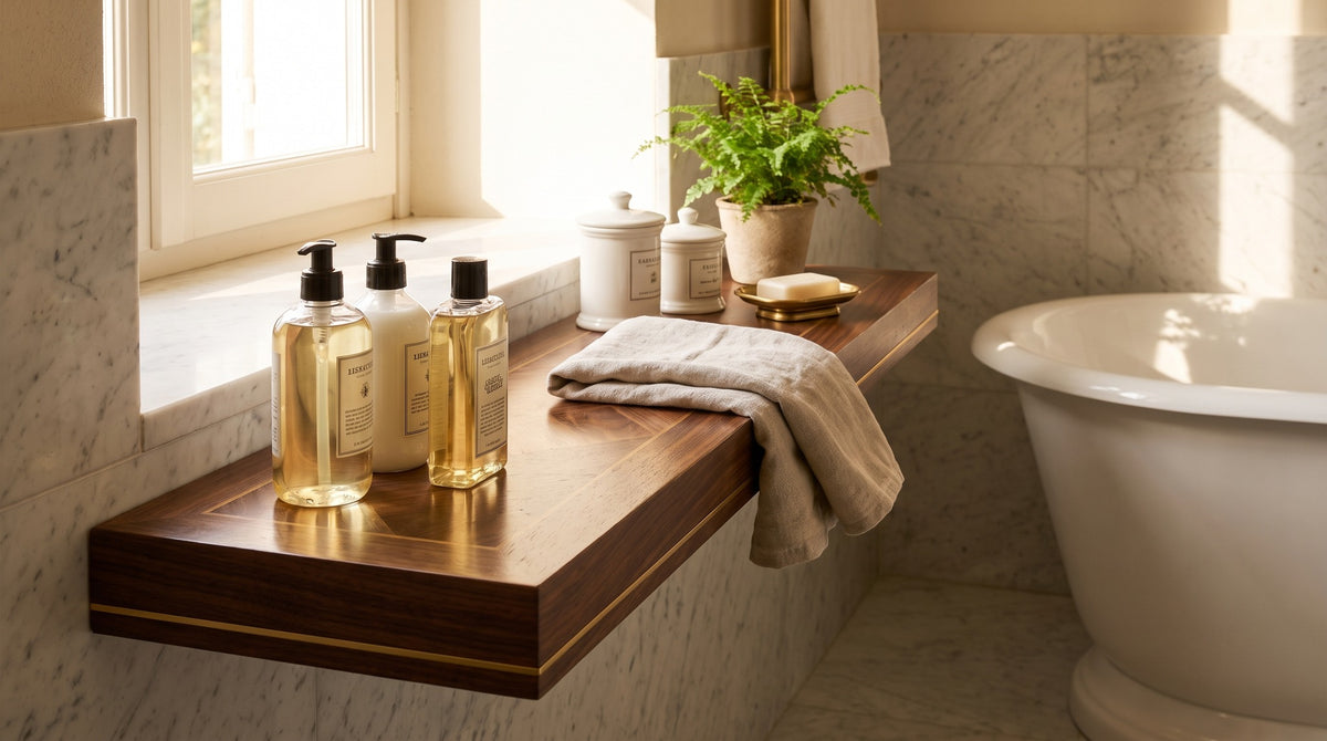 Wandbord im Badezimmer: Tiefe und Feuchtigkeitsschutz