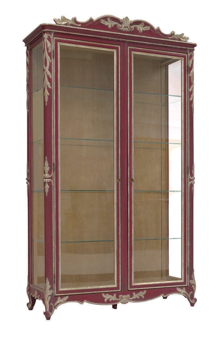 Vitrine 2-türig im toskanischen Stil des 18. Jahrhunderts, 122 x 49 x h 204 cm von Fatto Italia