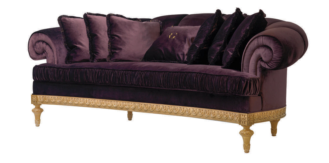 Sofa 3-Sitzer im italienischen neoklassizistischen Stil des späten 18. Jahrhunderts von Fatto Italia
