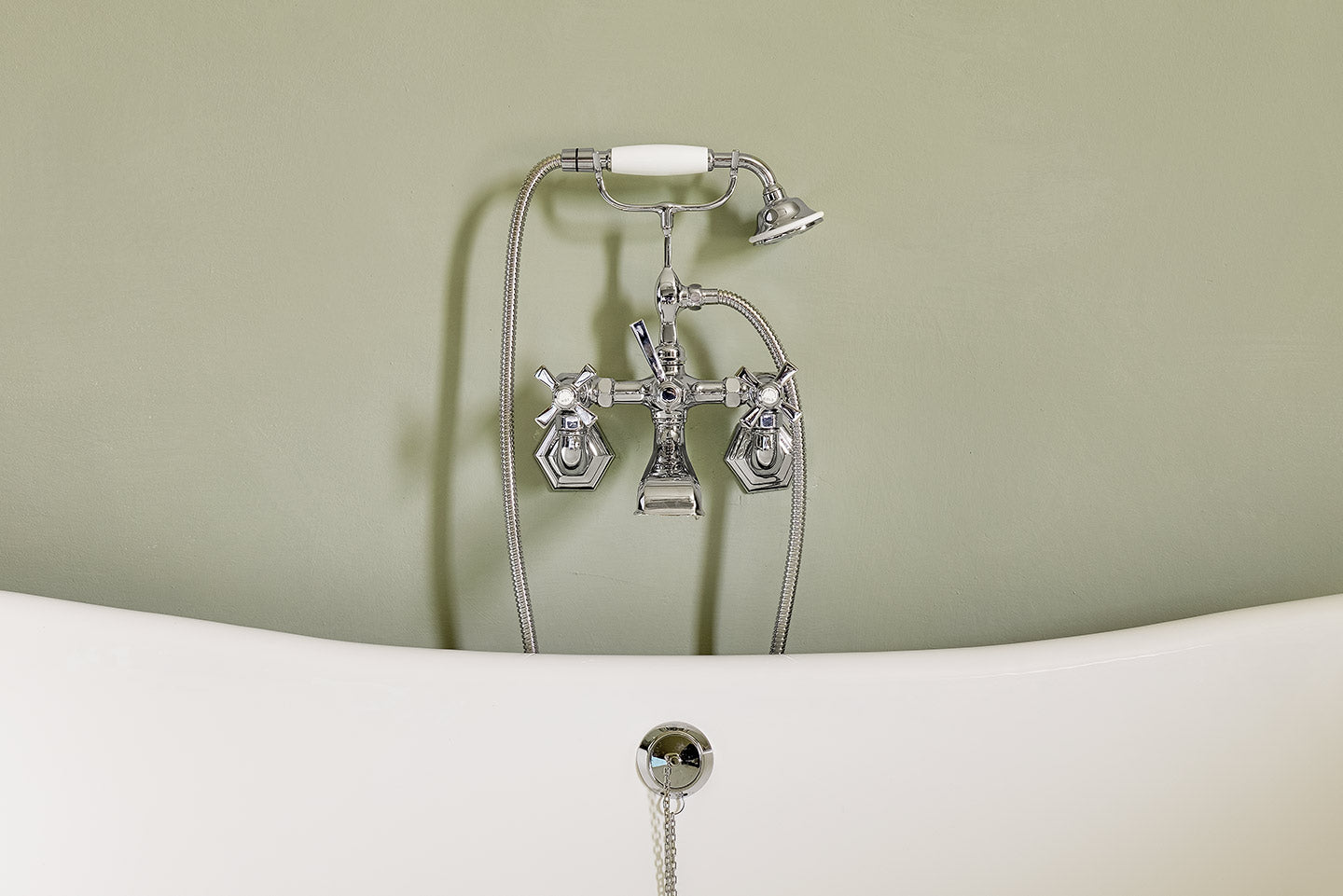 Aufputz-Armatur für Badewanne, mit Wandinstallation Crowe von Fatto Italia