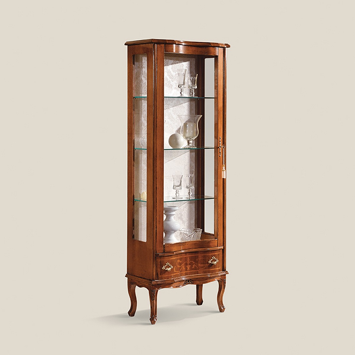 Vitrine Classic, 1 Schublade, 1-türig, Modell 560 von Fatto Italia