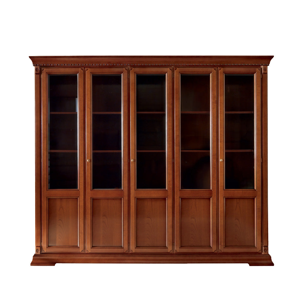 Bücherregal Palazzo Ducale Prama, 5-türig, 250 × 42 × 214 cm von Fatto Italia