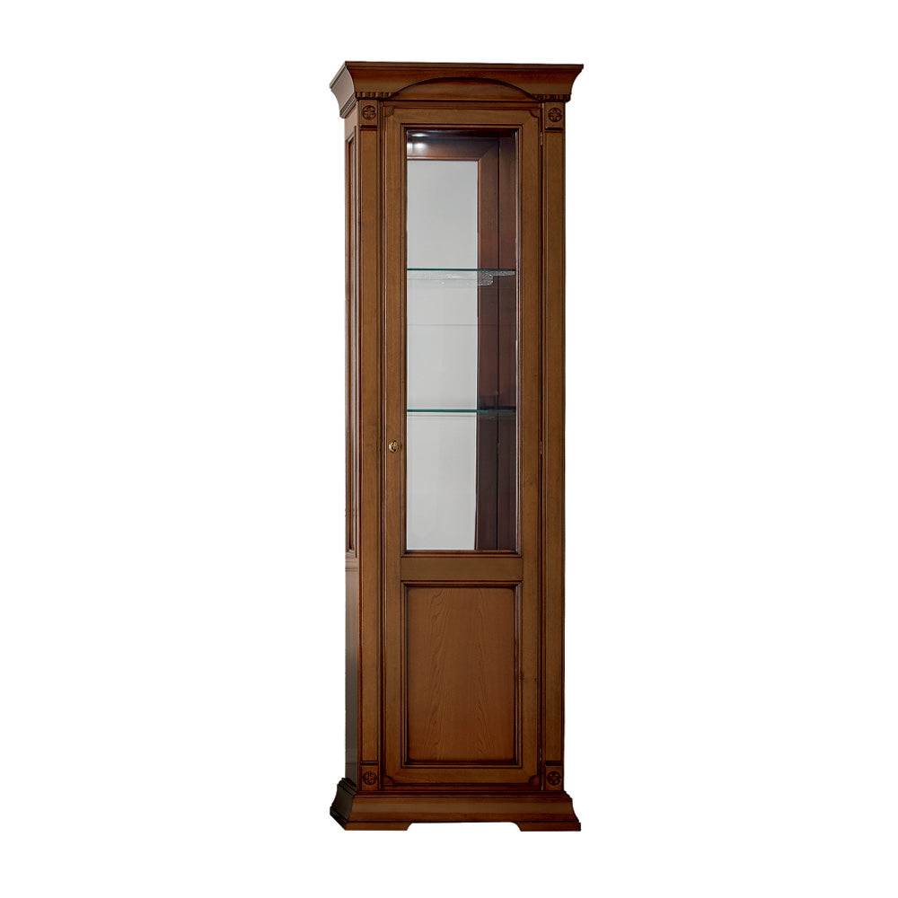 Kristallschrank Palazzo Ducale Prama, 1-türig, 67 × 42 × 214 cm (71CI11) von Fatto Italia