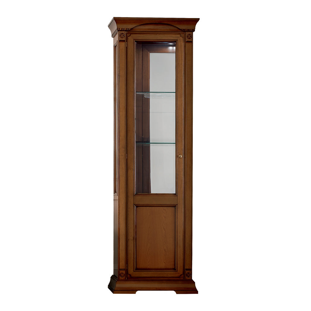 Kristallschrank Palazzo Ducale Prama, 1-türig, 67 × 42 × 214 cm (71CI12) von Fatto Italia