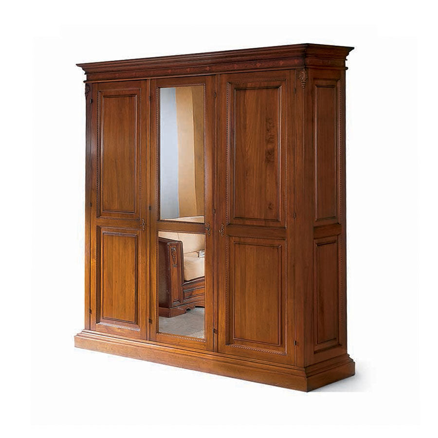 Kleiderschrank Montalcino, mit Intarsien, 216 × 65 × 250 cm (1477V2M) von Fatto Italia