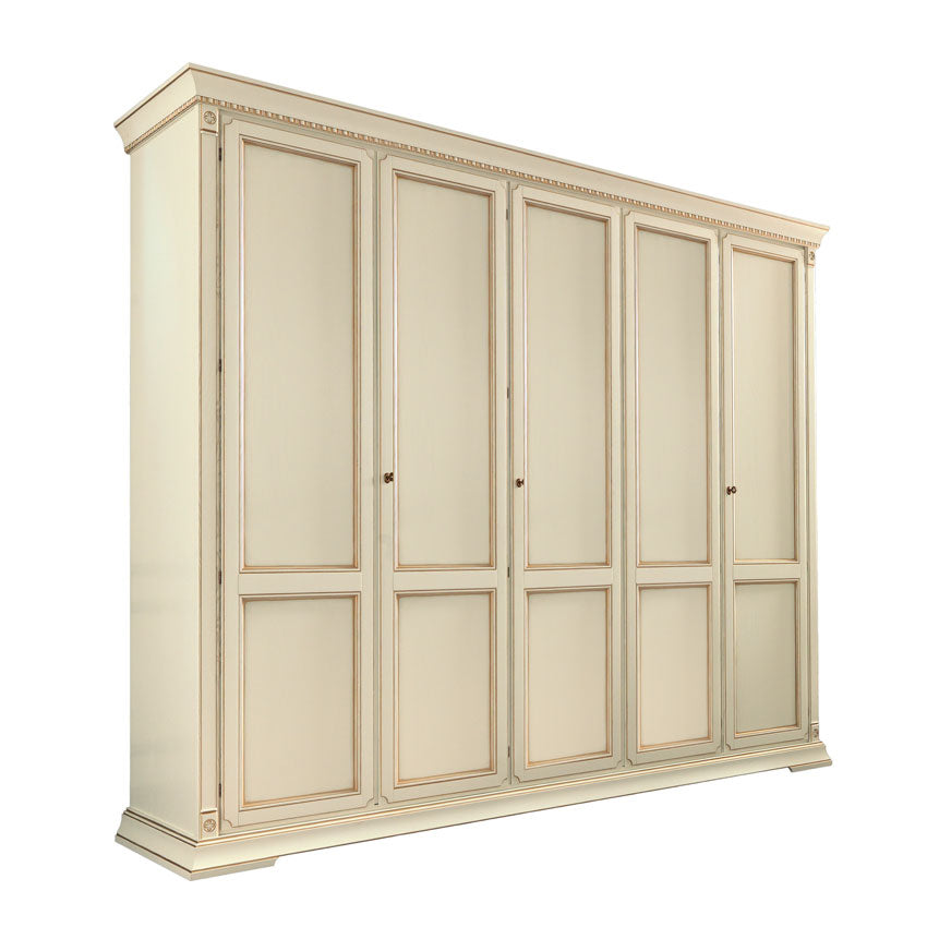 Kleiderschrank Palazzo Ducale Prama, 5-türig, 280 × 68 × 240 cm von Fatto Italia