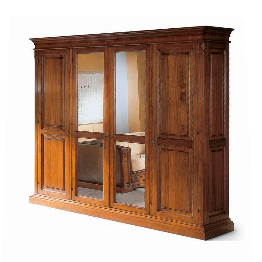 Kleiderschrank Montalcino, mit Intarsien, 289 × 65 × 250 cm (1476V2M) von Fatto Italia