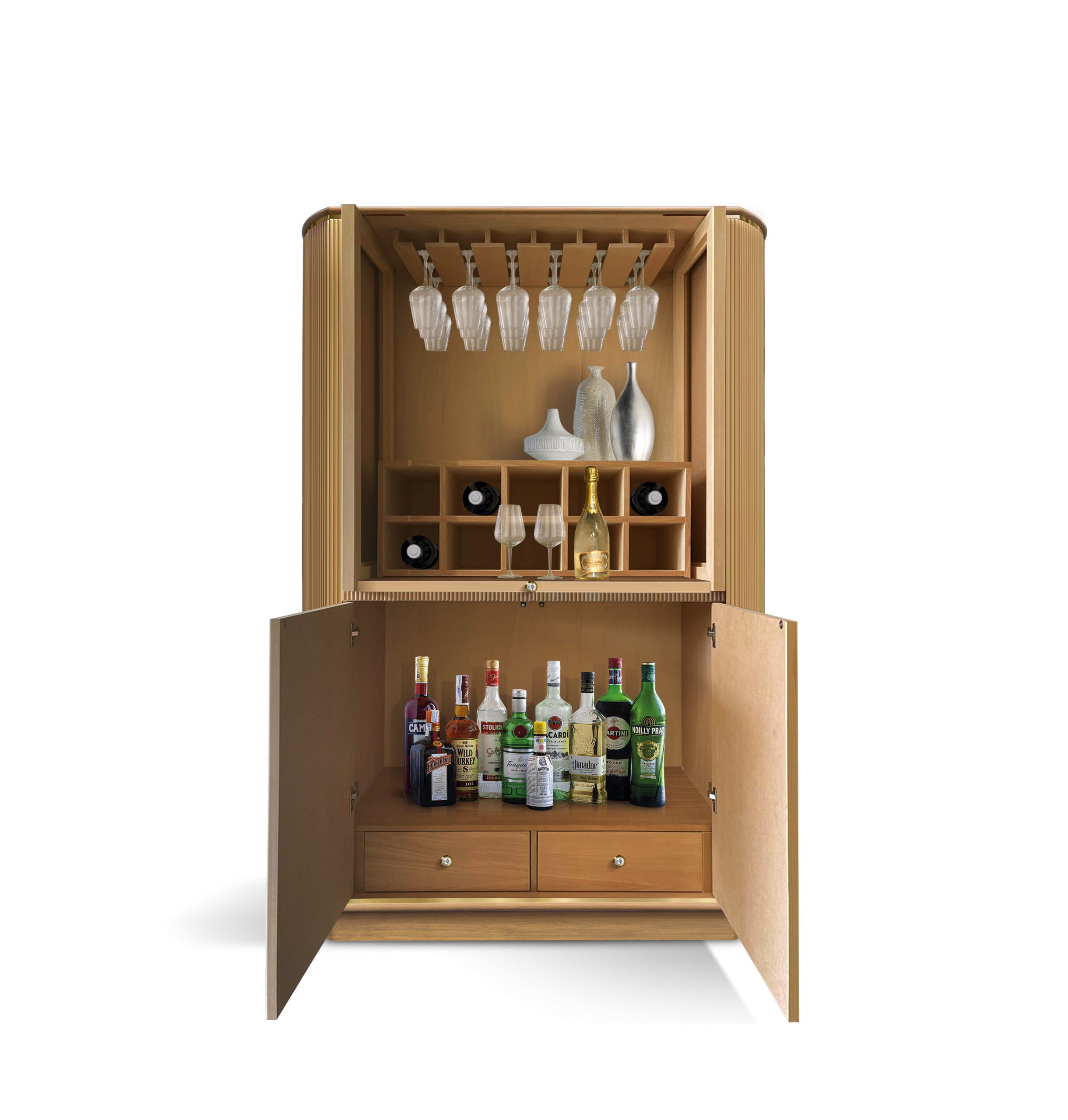 Barschrank Millerighe Push, 2-türig von Fatto Italia