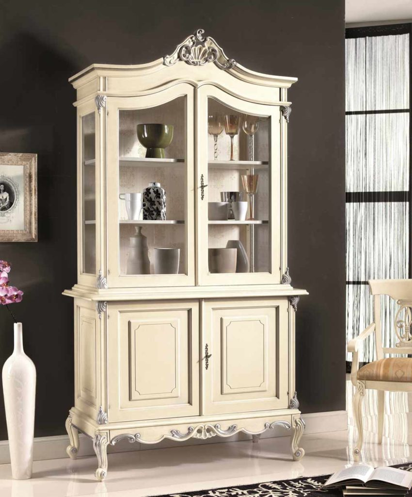 Kristallschrank Vittoriana, 2-türig, lackiert von Fatto Italia