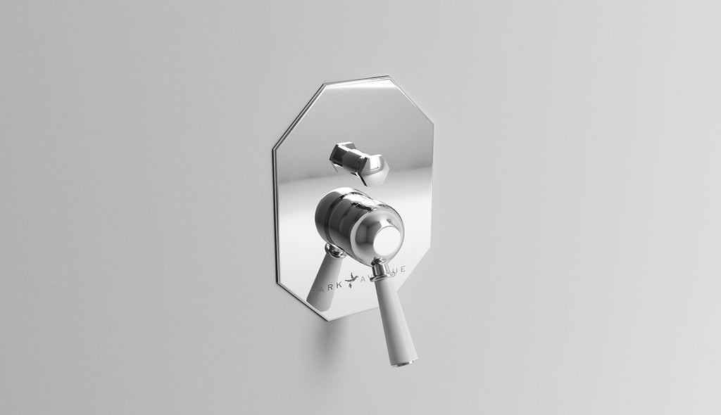 Unterputz-Duplex-Duscharmatur mit Platte Crowe von Fatto Italia