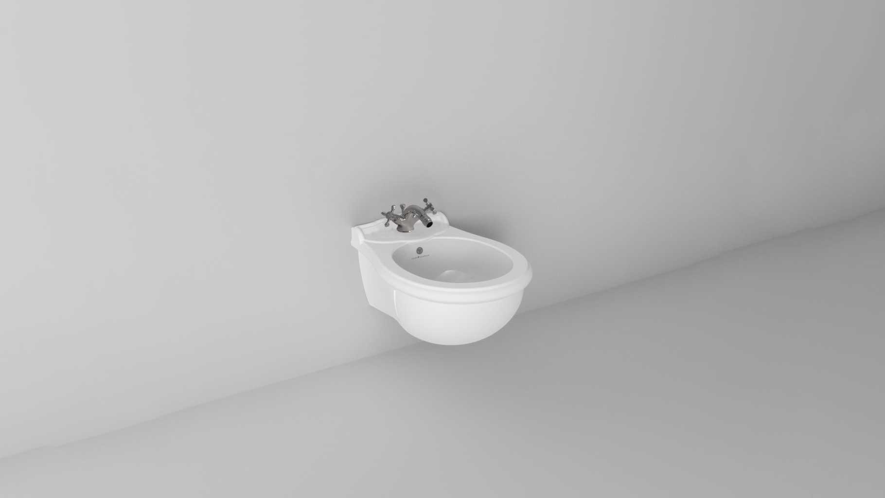 Single-hole wall-hung bidet Crown von Fatto Italia