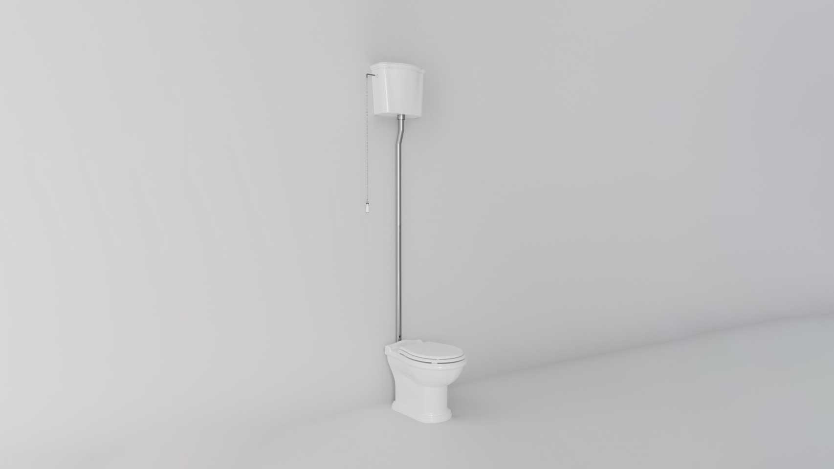 WC mit hoch installiertem Spülkasten Crown von Fatto Italia