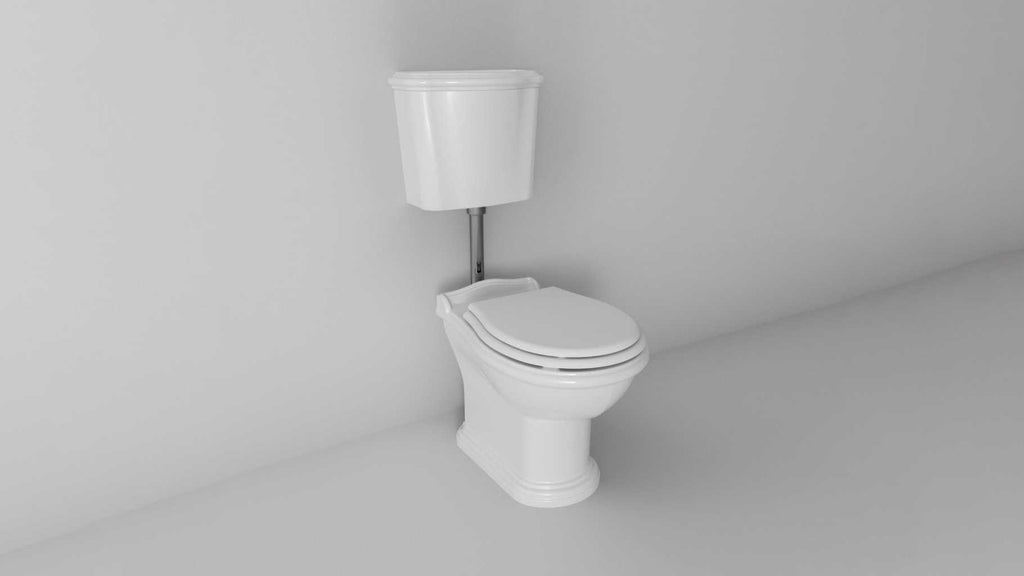 WC mit niedrig installiertem Spülkasten für Betätigungsknopf Crown von Fatto Italia