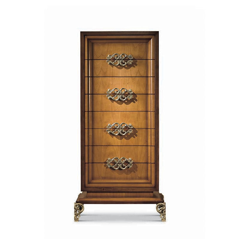 Kommode mit Schubladen Elissar, mit Intarsien, mit Schubladen, 70 × 45 × 145 cm von Fatto Italia