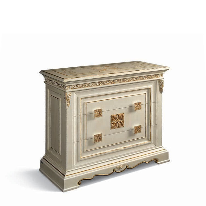 Kommode San Marco, handgeschnitzt, 130 × 58 × 116 cm von Fatto Italia