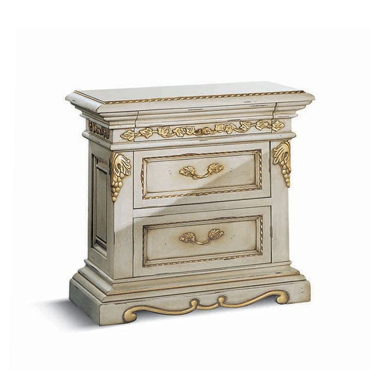 Nachttisch Montalcino, handgeschnitzt, 65 × 42,5 × 65 cm von Fatto Italia