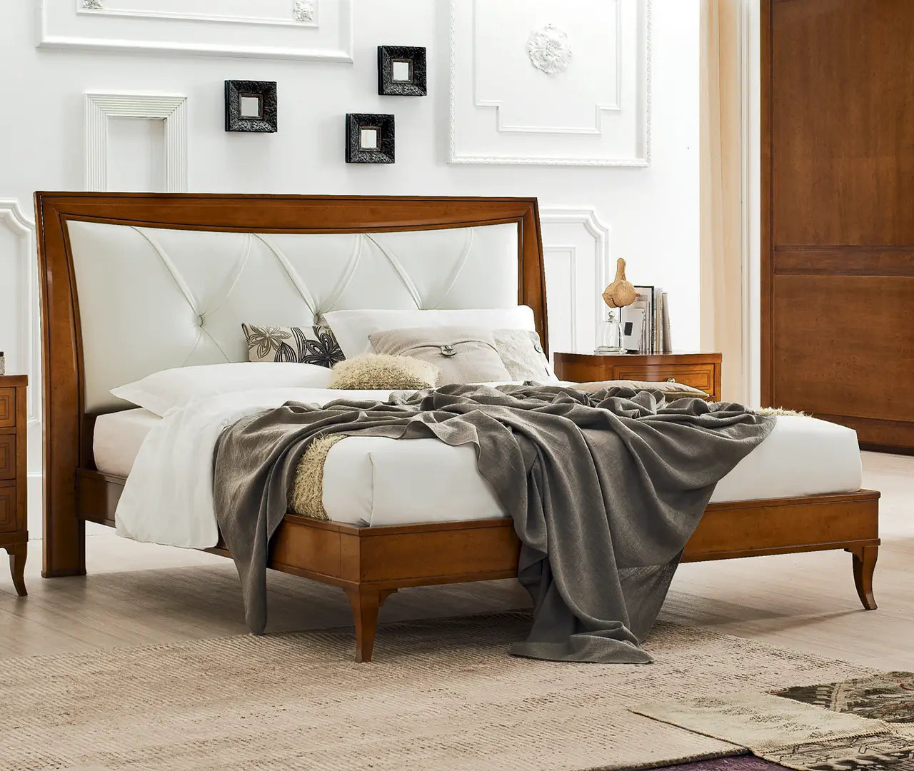 Bett Aurora, gepolstert von Fatto Italia