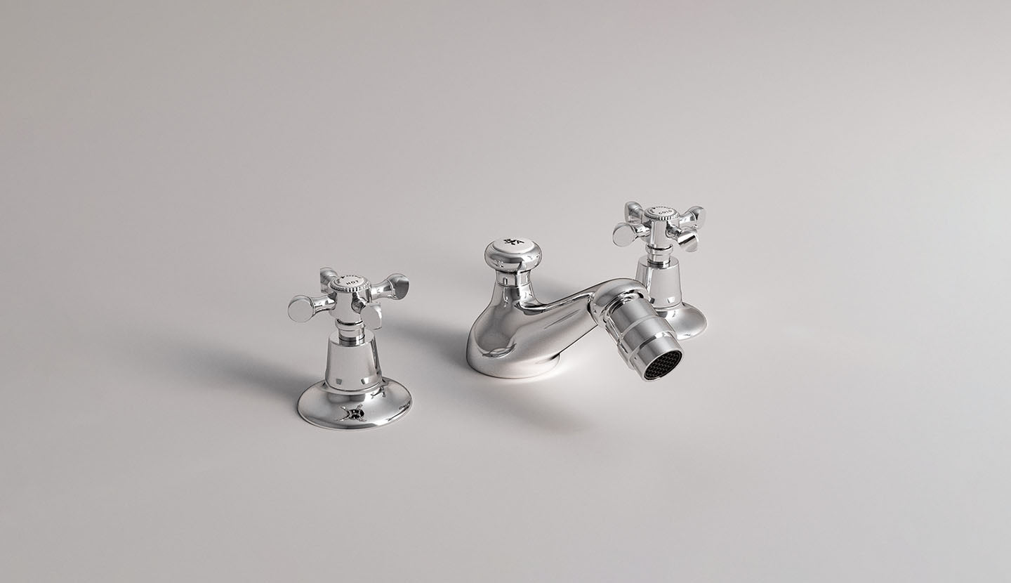 Dreiloch-Armatur für Bidet Hopkins von Fatto Italia