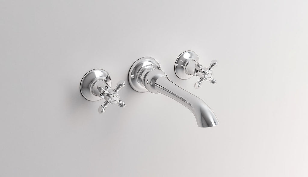 Dreiloch-Armatur für Bidet in Hänge-Ausführung mit Ablauf Hopkins von Fatto Italia