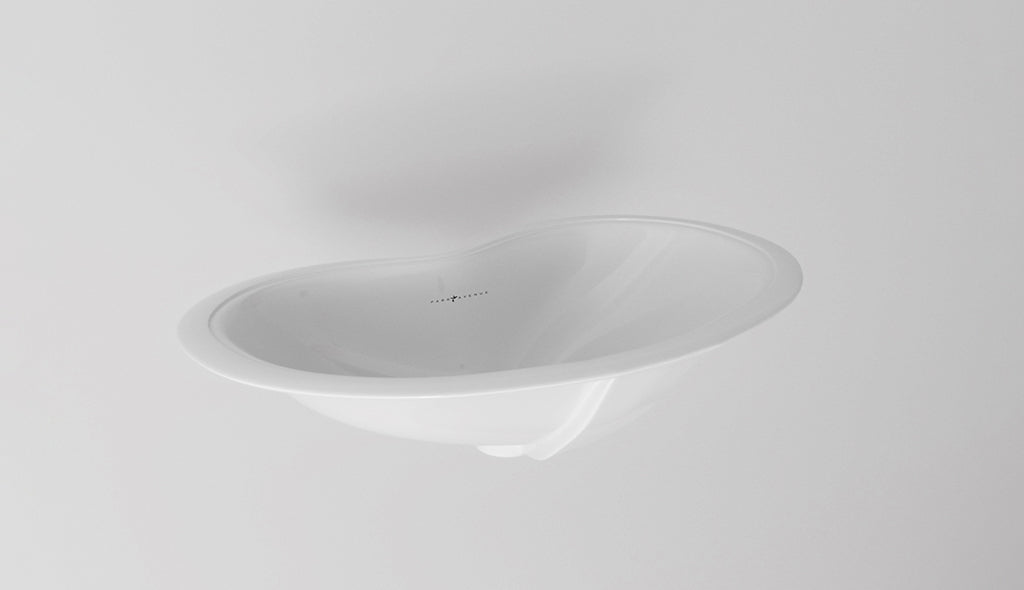 Tief eingefasstes Waschbecken bohnenförmig 60 cm Washbasins von Fatto Italia