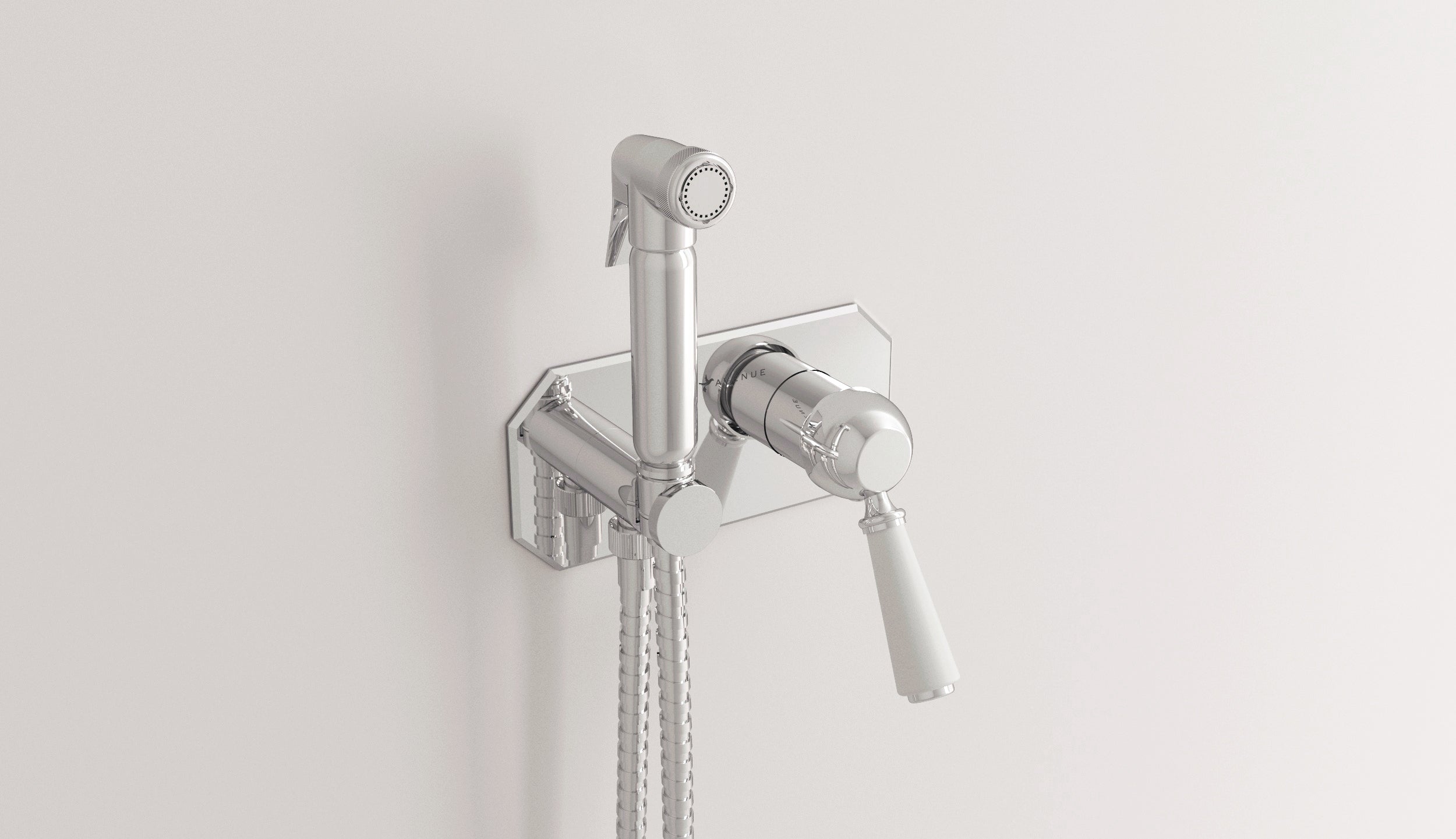 WC-Absperrset mit Mischbatterie und Handbrause James von Fatto Italia