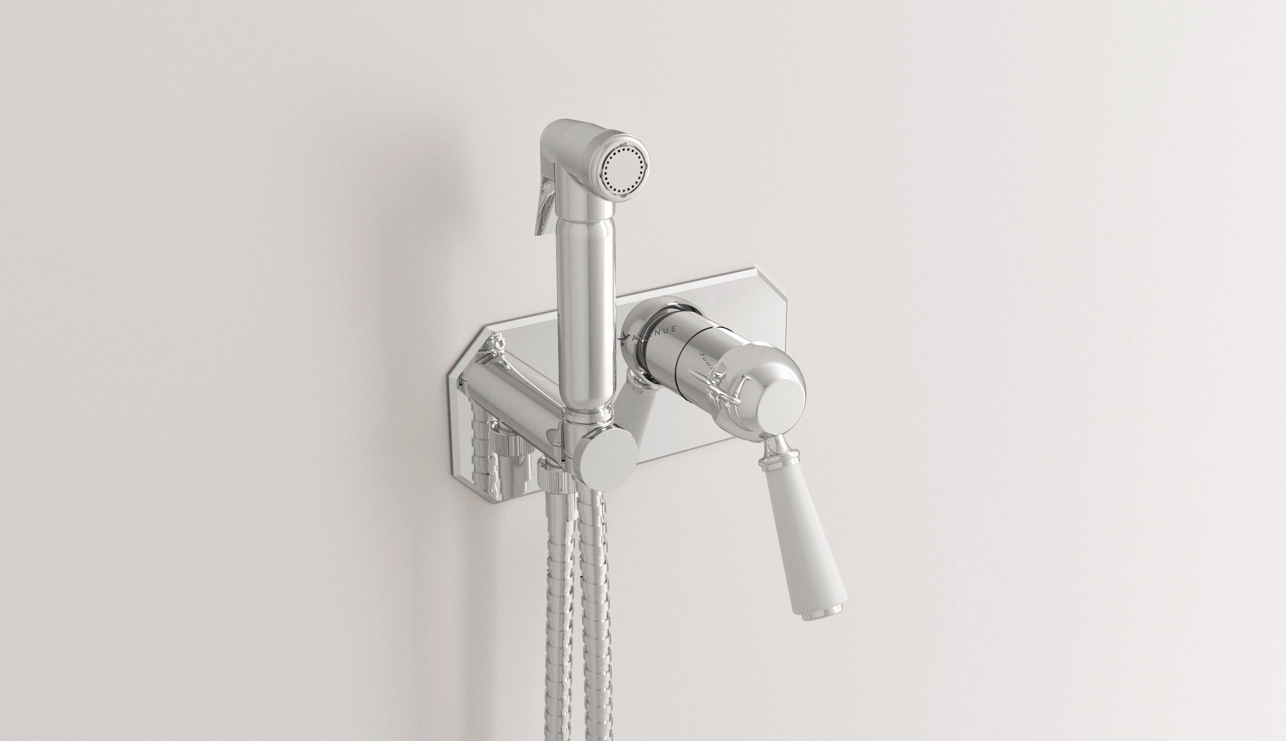 WC-Absperrset mit Mischbatterie und Handbrause Astaire von Fatto Italia
