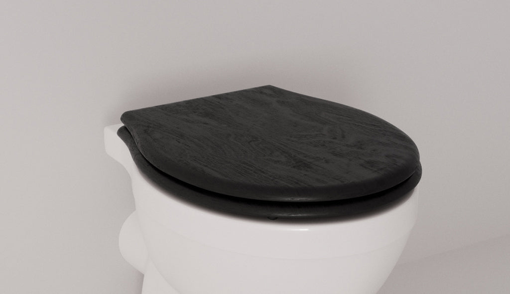 Holzsitz mit Soft-Close-Funktion, schwarz Bryant von Fatto Italia