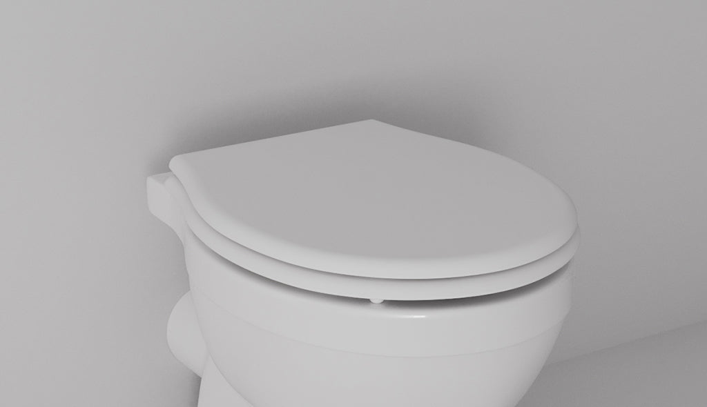 WC-Sitz aus Holz mit herkömmlicher Absenkung, weiß Bryant von Fatto Italia