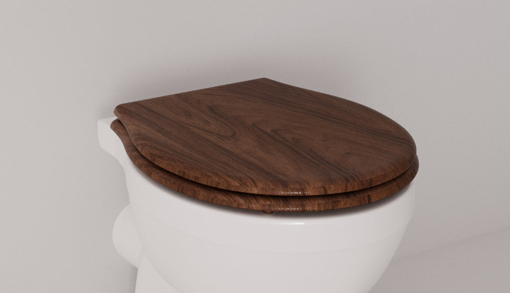 Holzsitz mit traditionellem Verschluss, Nussbaum Crown von Fatto Italia