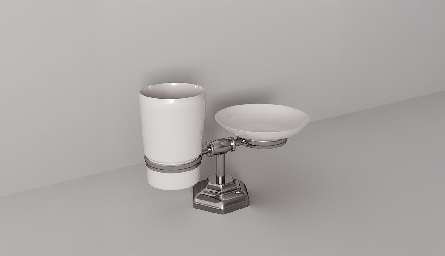 Becher und Seifenschale Waldorf von Fatto Italia
