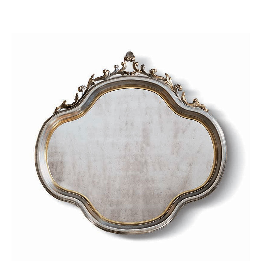 Spiegel Gli Originali, durchbrochen gearbeitet, geschwungen, 117 × 5,5 × 119 cm von Fatto Italia