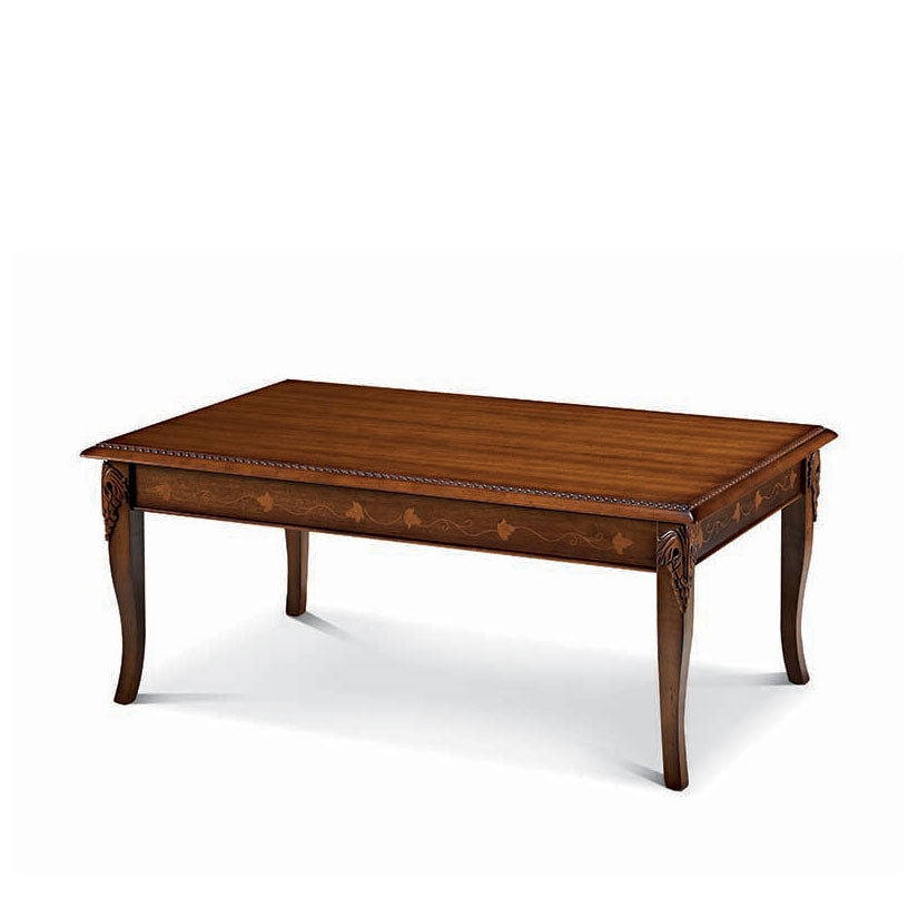 Beistelltisch Montalcino, mit Intarsien, rechteckig, 120 × 75 × 50 cm (1471V2/T1) von Fatto Italia