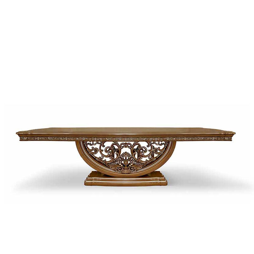 Tisch Vittoria, ausziehbar, handgeschnitzt, 130 × 80 cm (4603/T1) von Fatto Italia