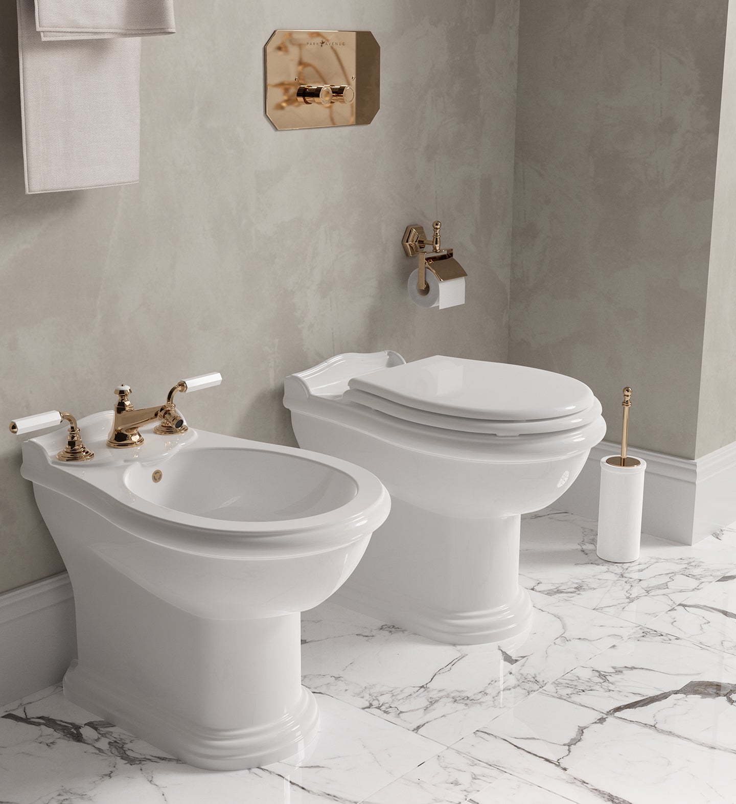 WC mit Wand-/Bodenablauf Crown von Fatto Italia