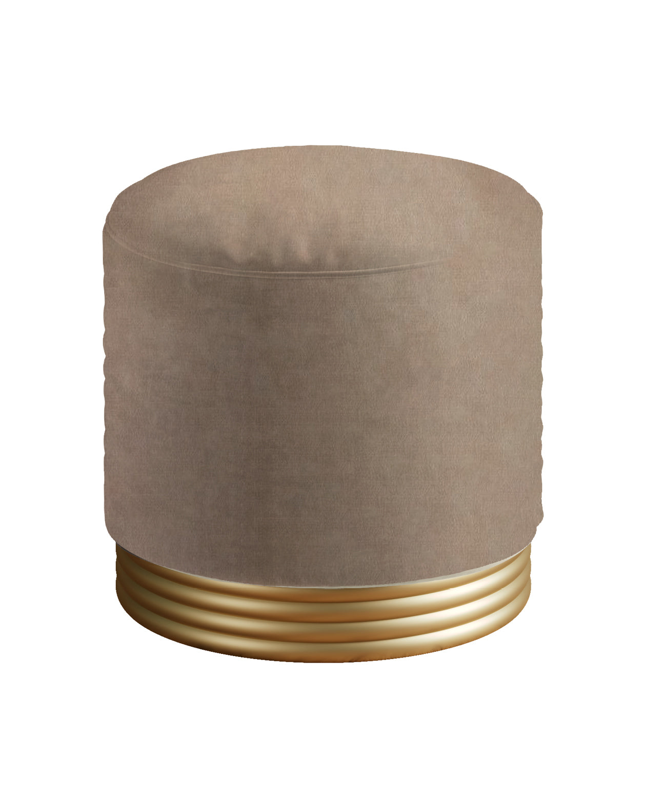 Der Pouf Zelda mit Messingsockel - Champagne | Fatto Italia
