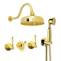 Unterputz-Kopfbrause Crystal Retro mit Umsteller 150 cm von Fatto Italia