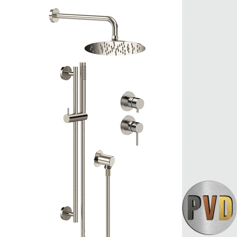 Unterputz-Duschset Tokyo Steel Wandmontage mit Umsteller Ø 20 cm Modell SSTX614ZD2P7820 von Fatto Italia