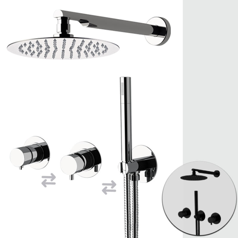 Unterputz-Duschset Tokyo Wandmontage Ø 20 cm Modell TK625Z7820 von Fatto Italia